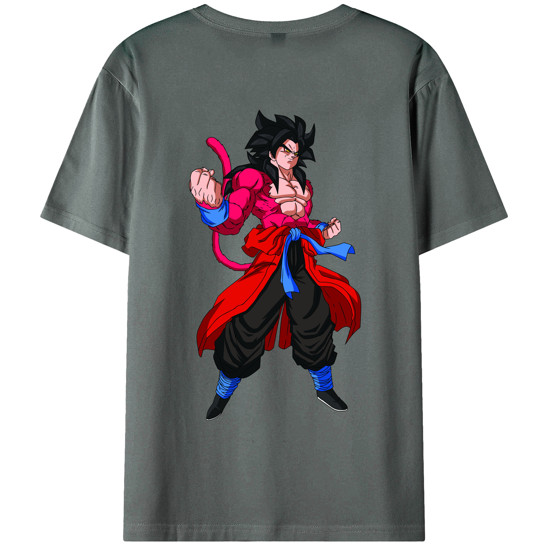 （画像用） ドラゴンボール 孫悟空（そん ごくう）Son Goku カカロット DRAGON BALL Kakarotto 綿100％ メンズ半袖Tシャツ（バックプリント） 通気性
